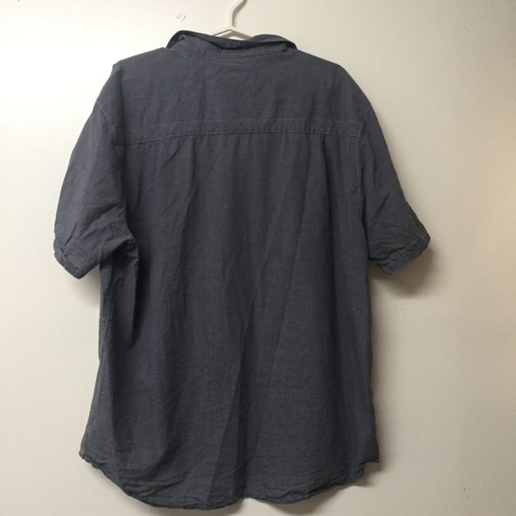 Horny Toad Blue Short Sleeve Button Up Shirt Size XL - Picture 4 of 6